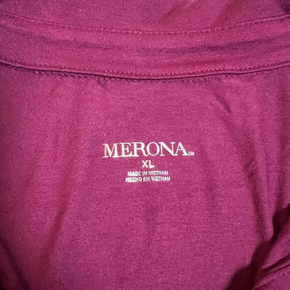 Merona Jersey Knit Button Up Tunic Shirt Size XL NEW Maximalist Classic Casual - Picture 4 of 8
